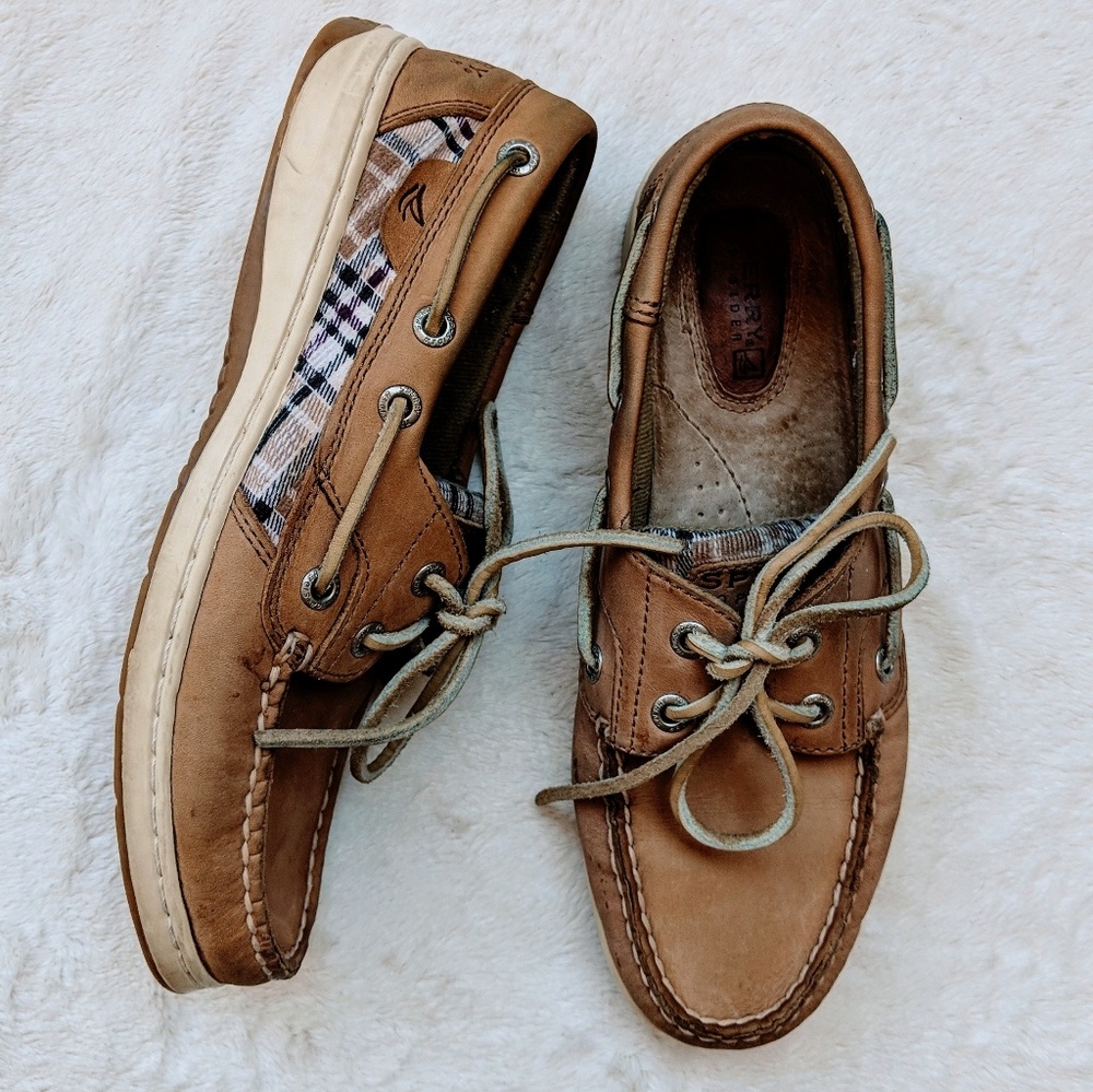 Sperry | plaid classic leather boat shoes